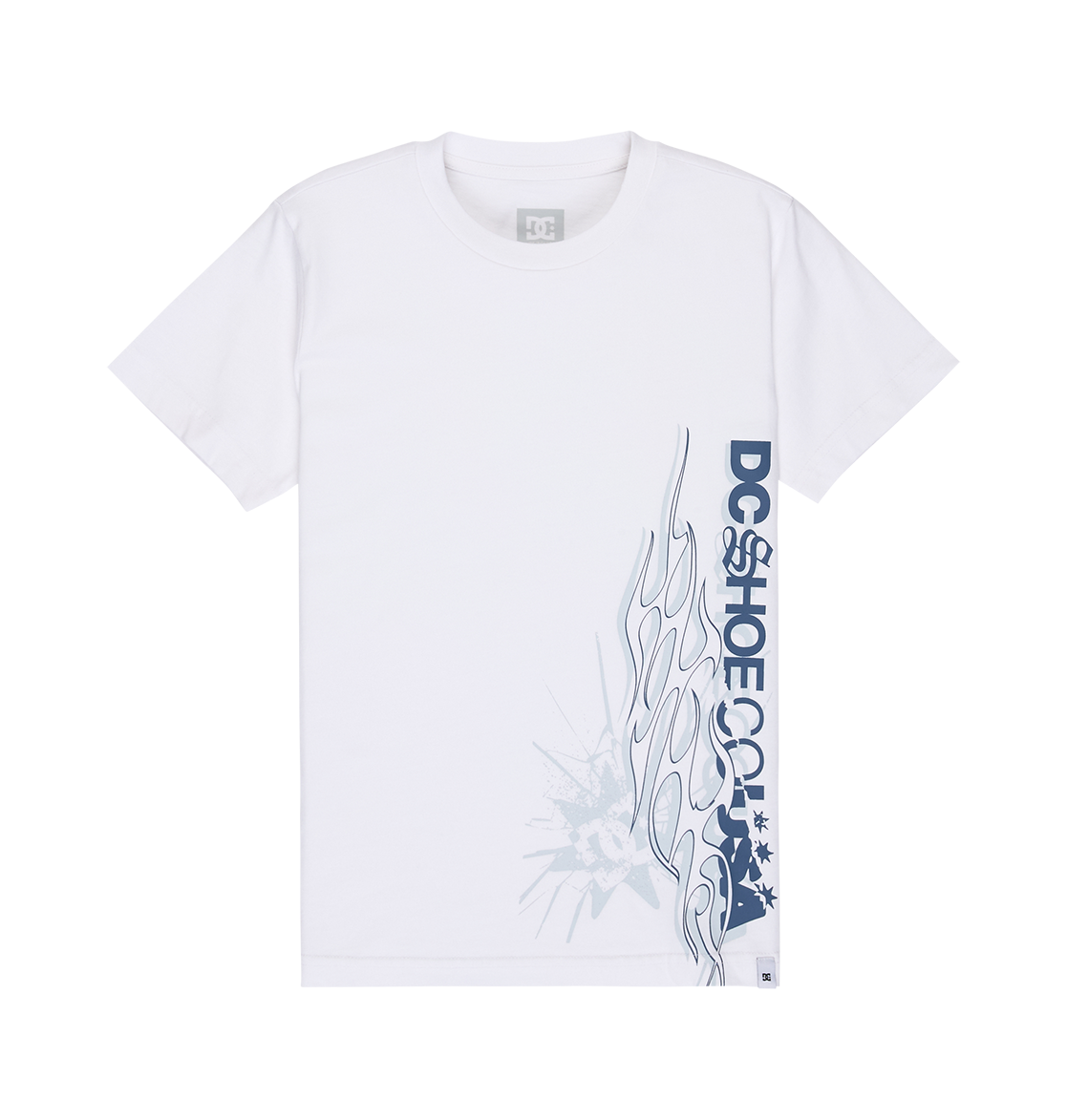 Kids' Side Flame Tee - White | DC Shoes