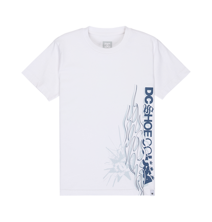 Kids' Side Flame Tee - White | DC Shoes
