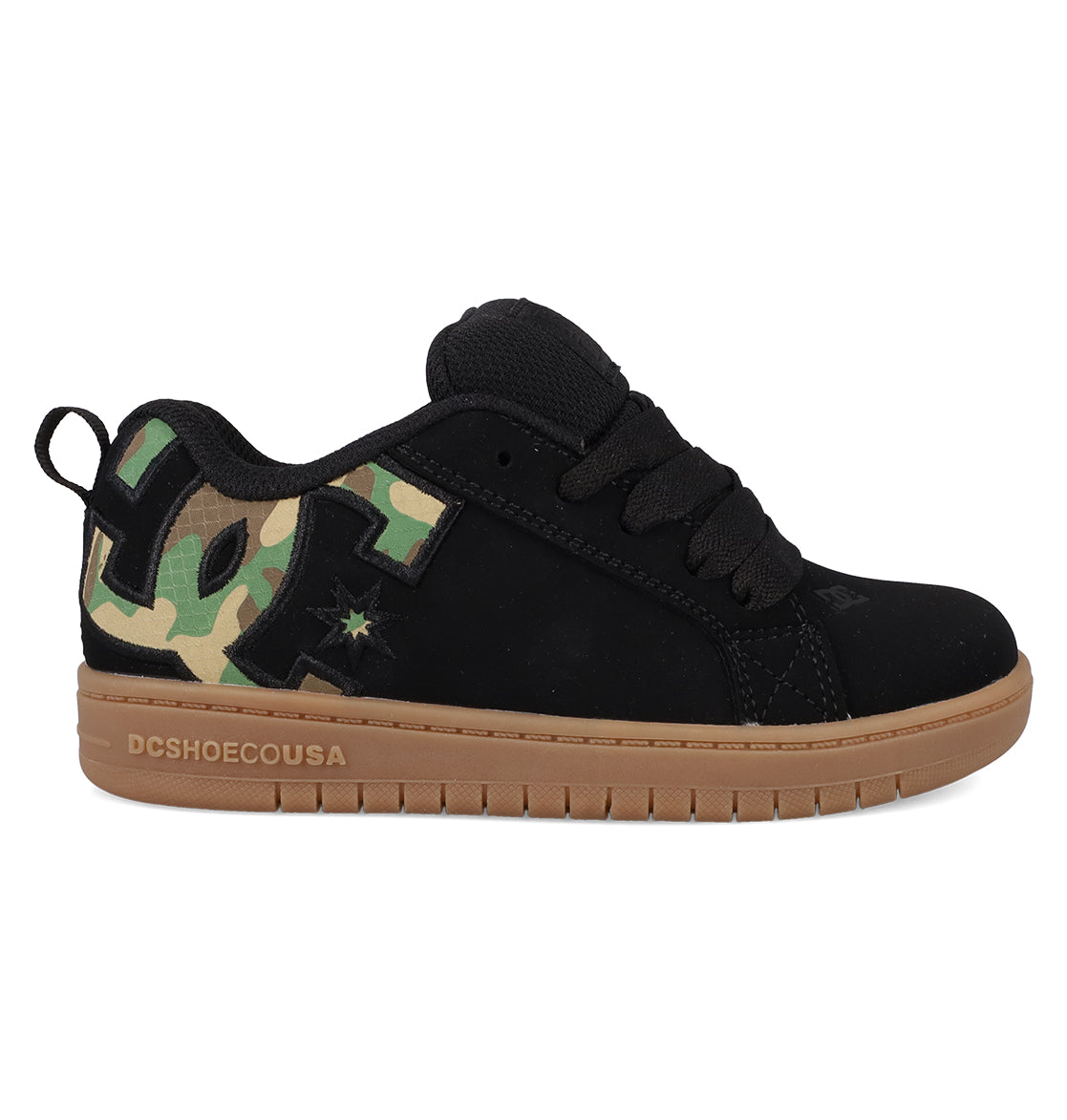 Kids' Court Graffik Shoes - Black/Camo/Gum | DC Shoes