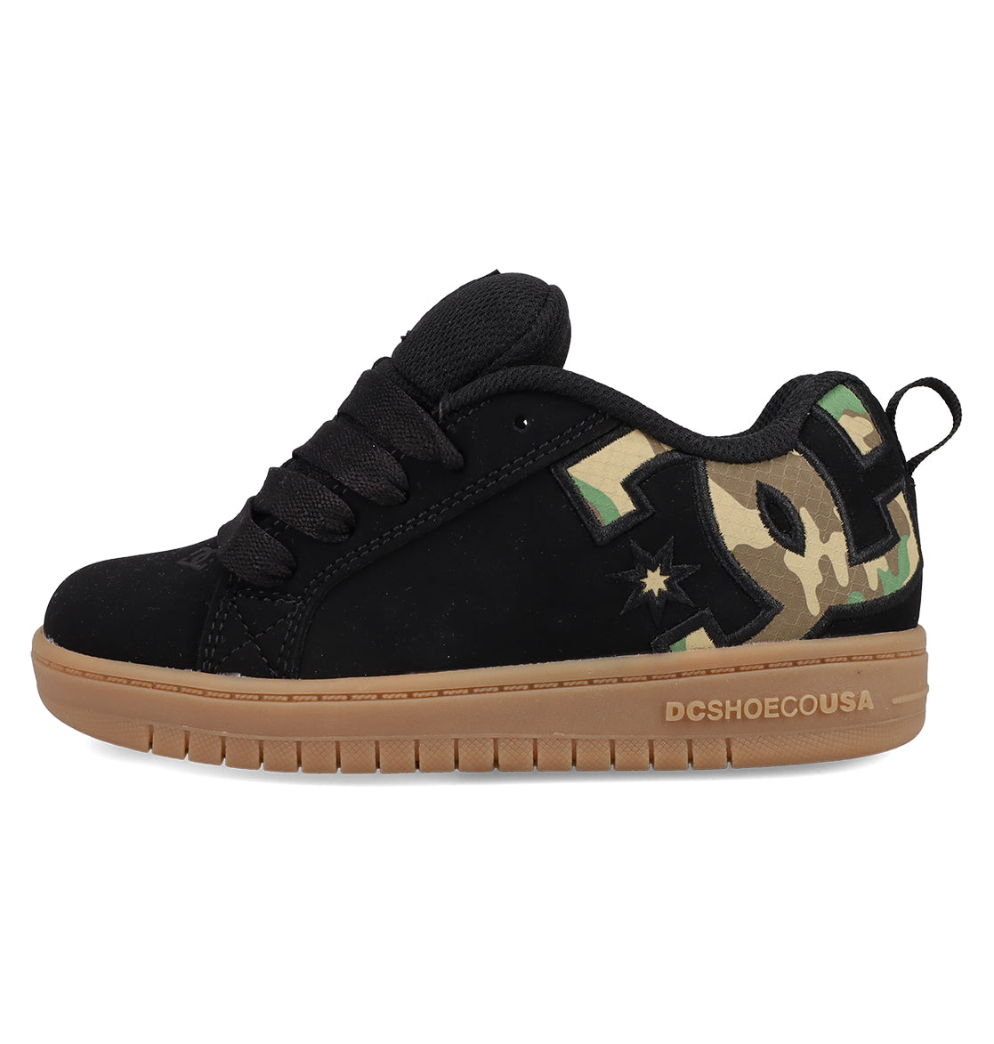 Kids' Court Graffik Shoes - Black/Camo/Gum | DC Shoes