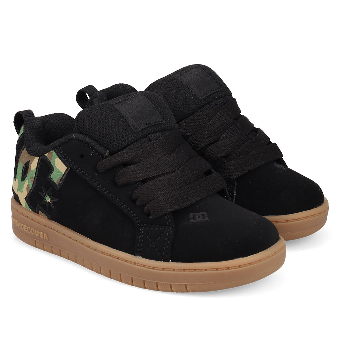 Kids' Court Graffik Shoes - Black/Camo/Gum | DC Shoes