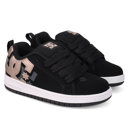 Kids' Court Graffik Shoes - Black/Rose Gold | DC Shoes