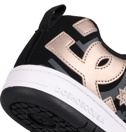 Kids' Court Graffik Shoes - Black/Rose Gold | DC Shoes