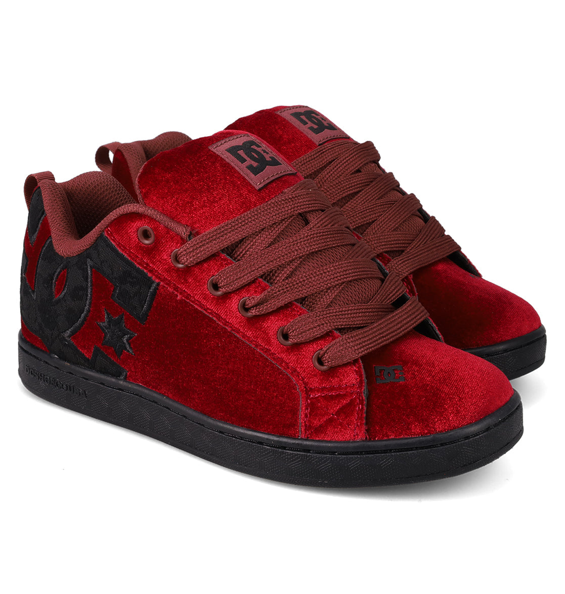 Women's Court Graffik LE Shoes - Maroon/Black | DC Shoes