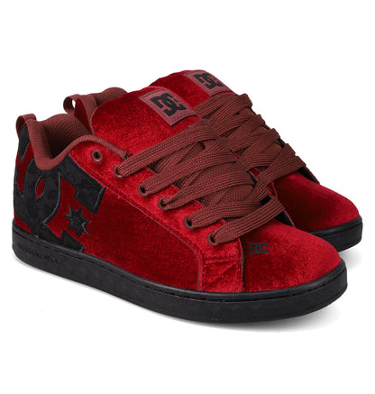 Women's Court Graffik LE Shoes - Maroon/Black | DC Shoes