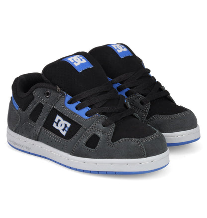 Kids' Stag Shoes - Grey/Black/Blue | DC Shoes