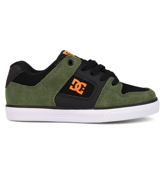 Kids' Pure Shoes - Olive/Black/Orange | DC Shoes