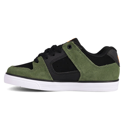 Kids' Pure Shoes - Olive/Black/Orange | DC Shoes