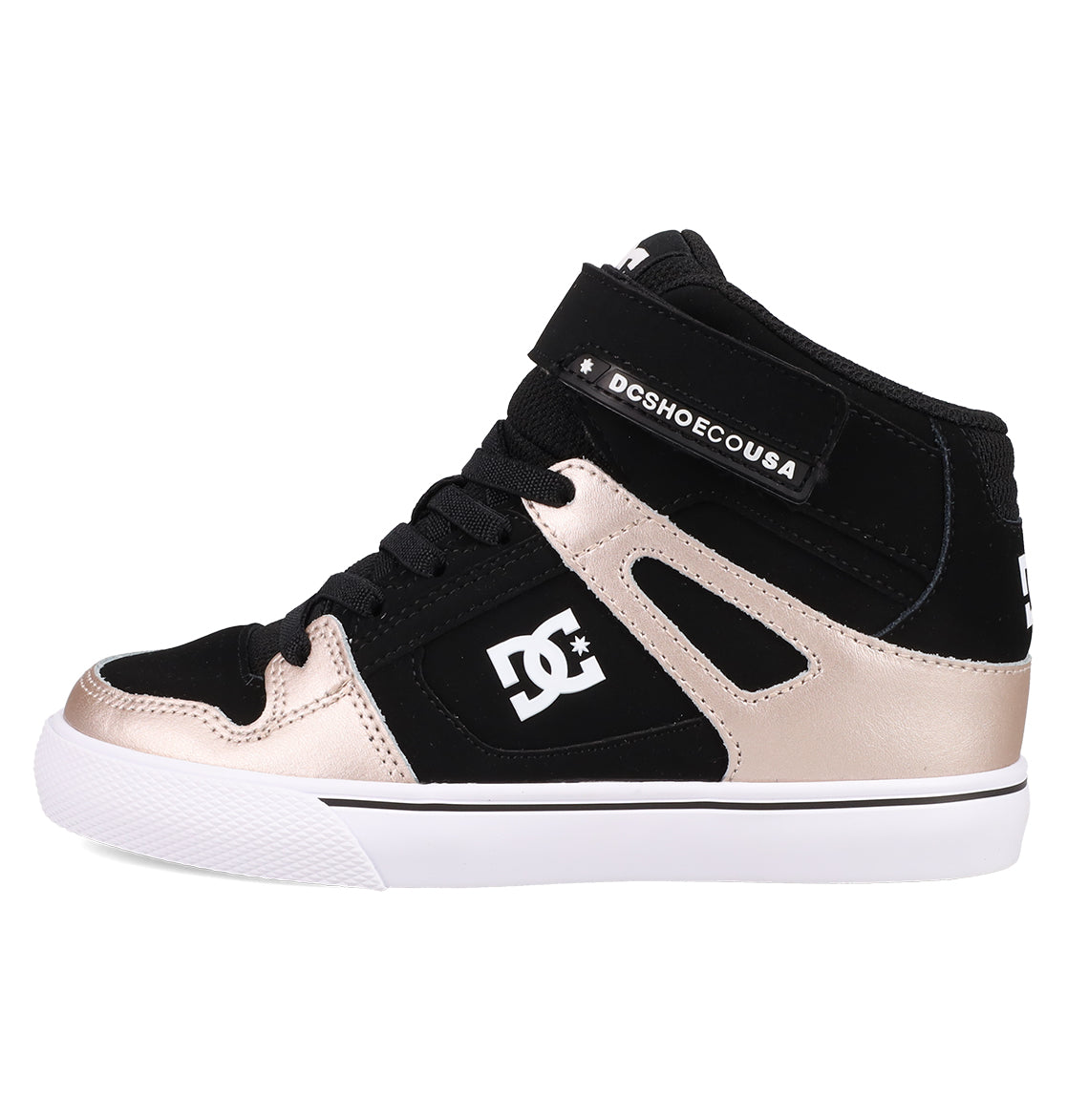 Kids' Pure Hi Top EV Shoes - White/Black/Rose | DC Shoes