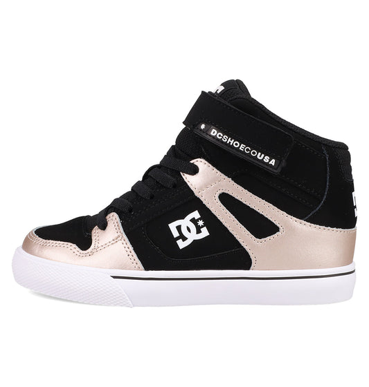 Kids' Pure Hi Top EV Shoes - White/Black/Rose | DC Shoes