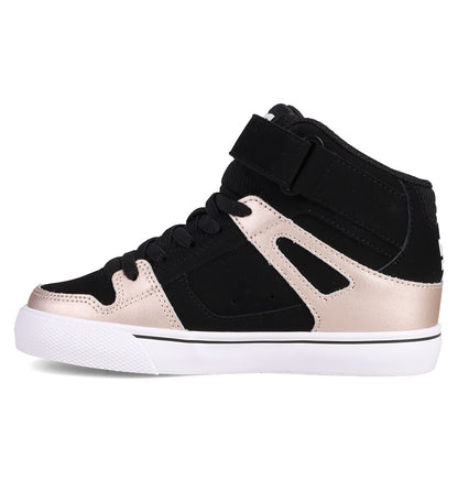 Kids' Pure Hi Top EV Shoes - White/Black/Rose | DC Shoes