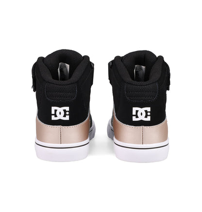 Kids' Pure Hi Top EV Shoes - White/Black/Rose | DC Shoes