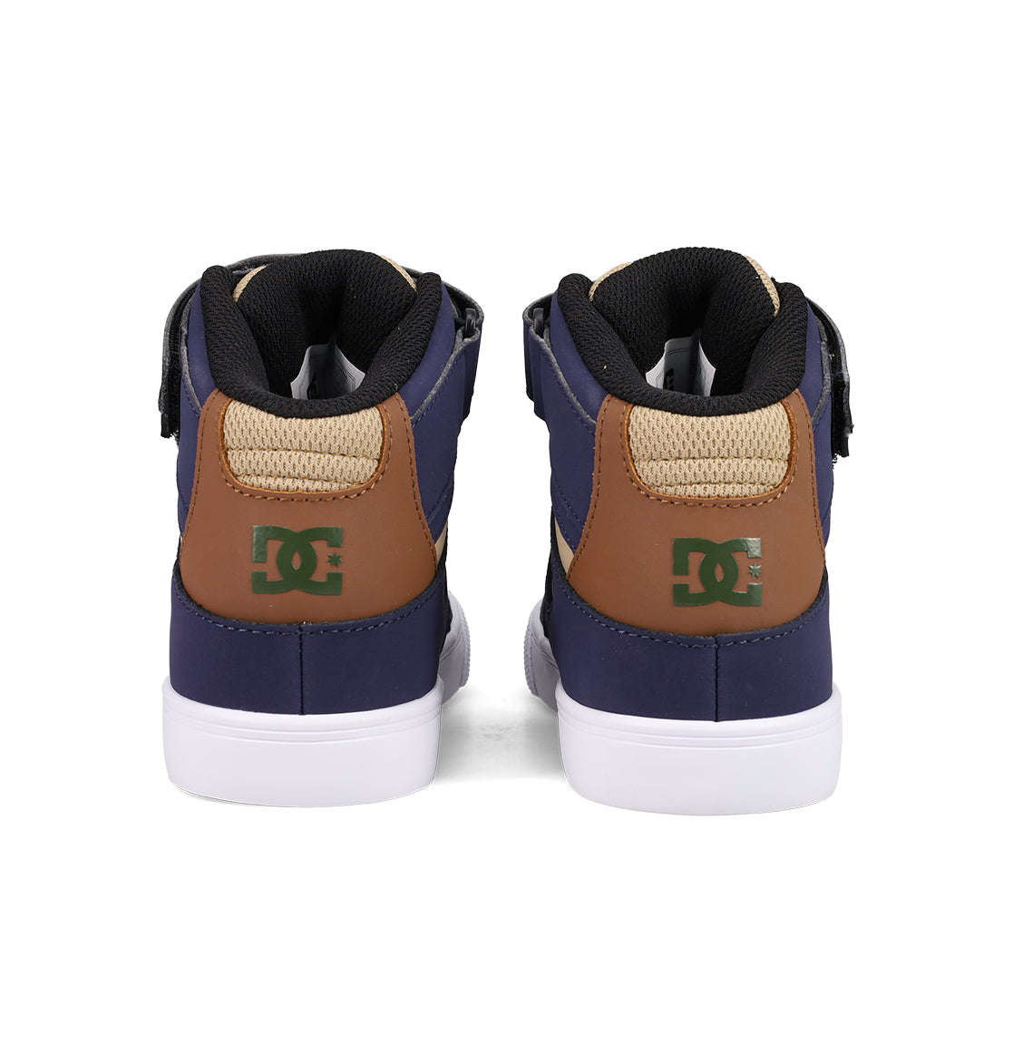 Kids' Pure Hi Top EV Shoes - Navy/Tan/Brown | DC Shoes