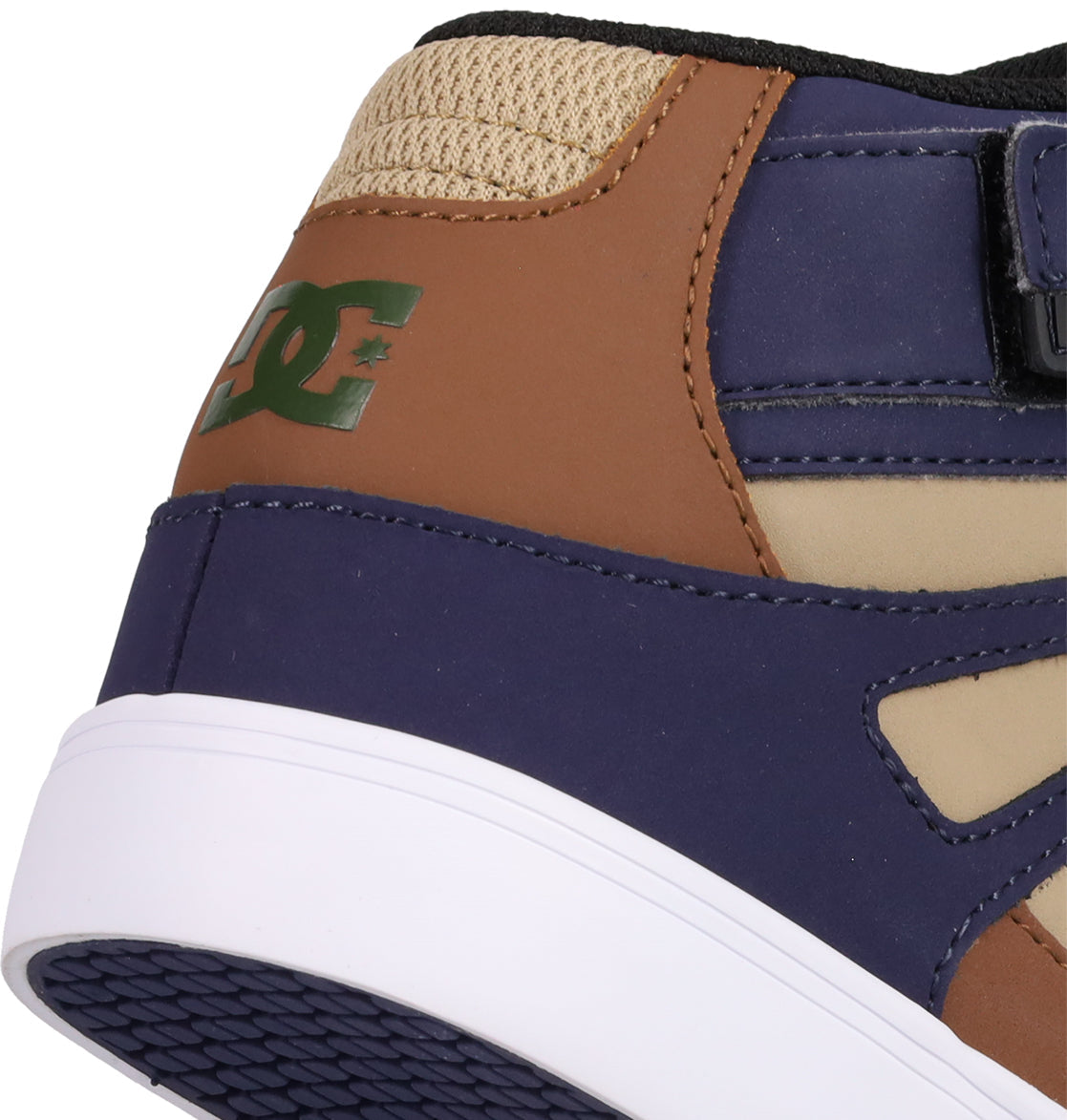 Kids' Pure Hi Top EV Shoes - Navy/Tan/Brown | DC Shoes